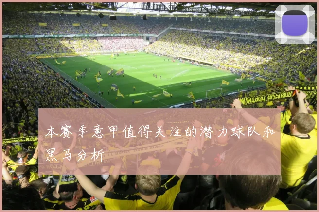 本赛季意甲值得关注的潜力球队和黑马分析